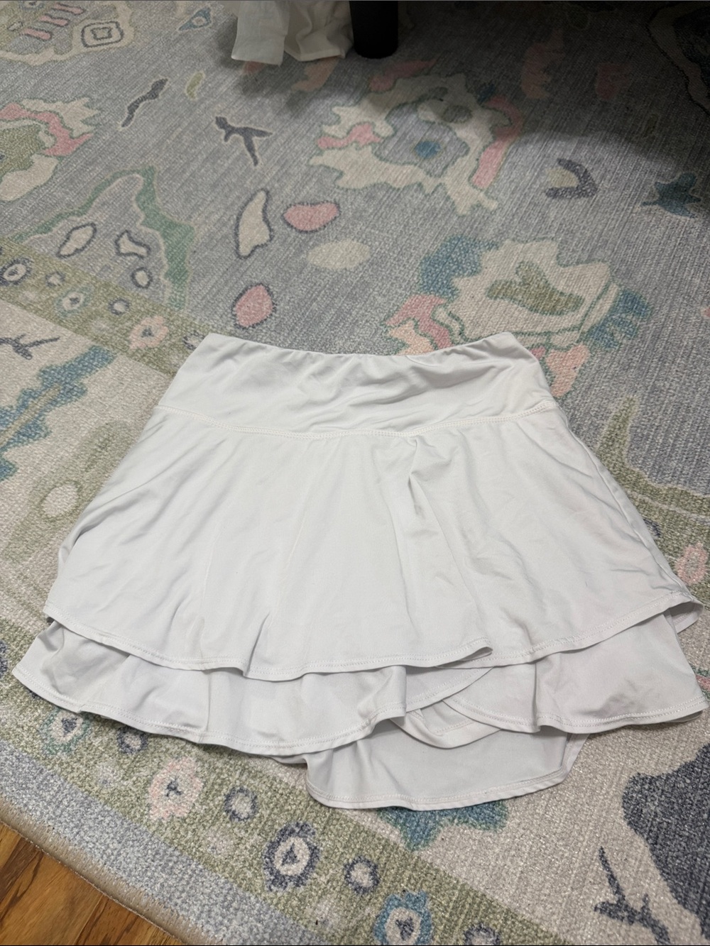 Baleaf White Tiered High-Low Skort